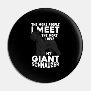 Giant Schnauzer Dog Lover Gift Pin