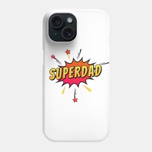 Father's Day Superdad Retro Comic Pop Art Phone Case