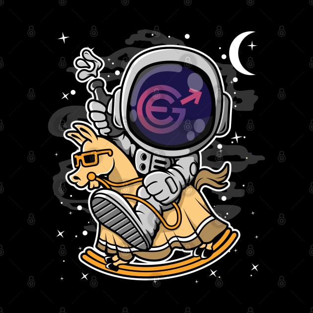 Astronaut Horse Evergrow EGC Coin To The Moon Crypto Token Cryptocurrency Blockchain Wallet Birthday Gift For Men Women Kids by Thingking About