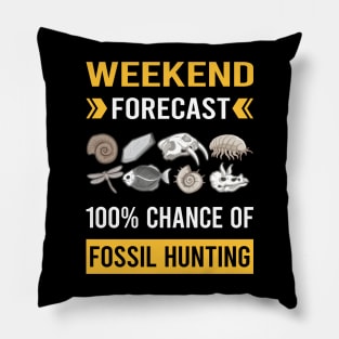 Weekend Forecast Fossil Hunting Hunter Paleontology Paleontologist Archaeology Archaeologist Pillow