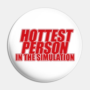 Hottest Person In The Simulation - Funny Y2kT-Shirts, Long-Sleeve, Hoodies or Sweatshirts Pin
