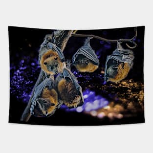 Cosmic Space Bats Tapestry