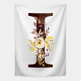 Floral Monogram I Lovely Autumn Foliage Tapestry