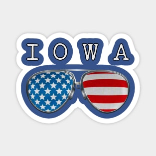 USA PILOT GLASSES IOWA Magnet