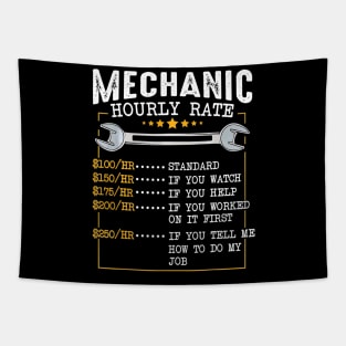 Mechanic Hourly Rate Labor Rates Funny Co Workers Tapestry