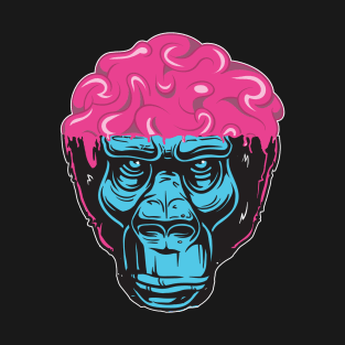 Brain Monkey Chimpanse T-Shirt