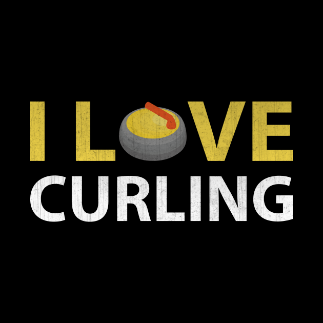 I Love Curling T Curling Pillow Teepublic 