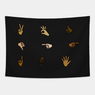 Hand Gestures Pack Tapestry