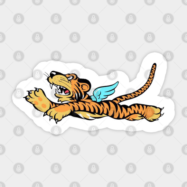 Ww2 Flying Tigers Air Corps Insignia Logo Emblem Army Force Vet Veteran Soldier Military Ww2 Flying Tigers Sticker Teepublic