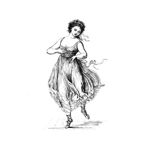 Italian Dancer 2 by Johann Gottfried Schadow by rocketshipretro