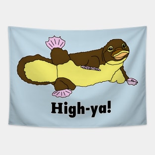 Baby Platypus High Five Tapestry