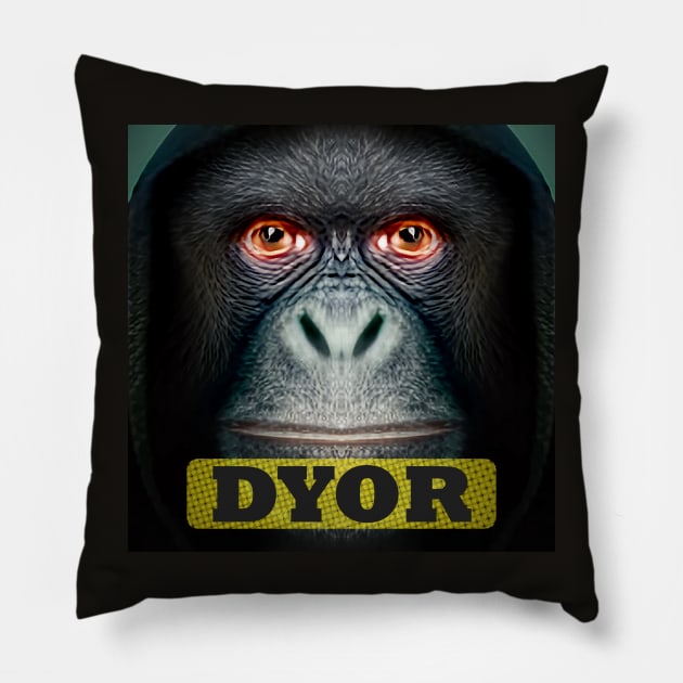 Funny Monkeys Humorous Apes Animals memes Pillow by PlanetMonkey