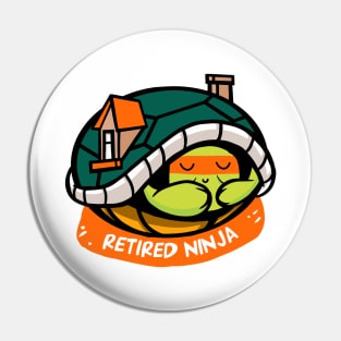 Funny turtle ninja – retired ninja (orange) Pin