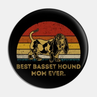 BEST BASSET HOUND MOM EVER Pin