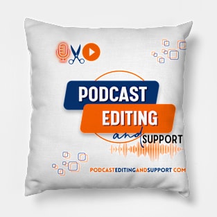 Podcast Editing and Support Show Artwork Pillow