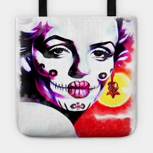 Marilyn Monroe with sugar skull make up Tote