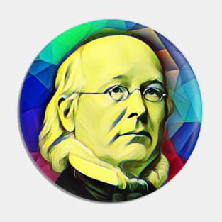 Horace Greeley Colourful Portrait | Horace Greeley Artwork 6 Pin