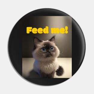 Ellie the Cat - Feed me Pin