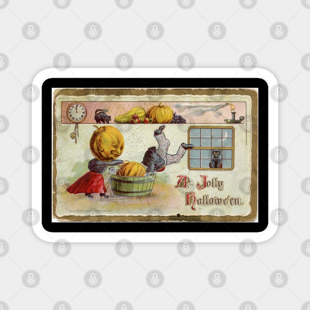 Antique Halloween Postcard. Magnet by Canadaman99