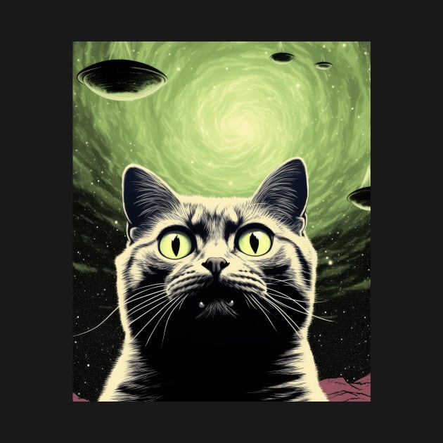 Cat Selfie With UFO by Visual Vibes