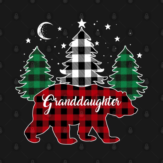 Granddaughter Bear Buffalo Red Plaid Matching Family Christmas by Marang