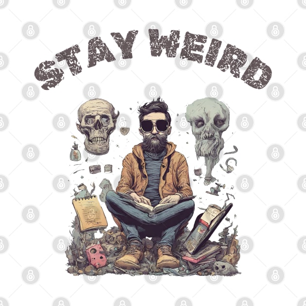 Stay Weird, Sarcastic, Funny Tee by Peacock-Design