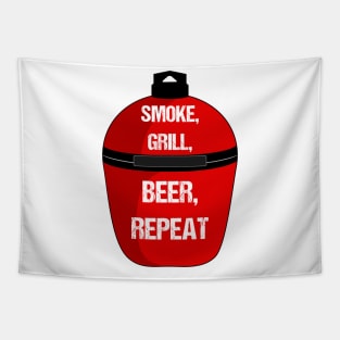 "Smoke, Grill, Beer, Repeat" BBQ Tapestry