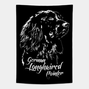 Funny Proud German Longhaired Pointer dog portrait Tapestry