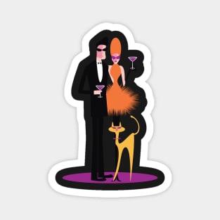 Orange Cocktail Dress Magnet