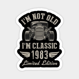 I'm Classic Car 39th Birthday Gift 39 Years Old Born In 1983 Magnet