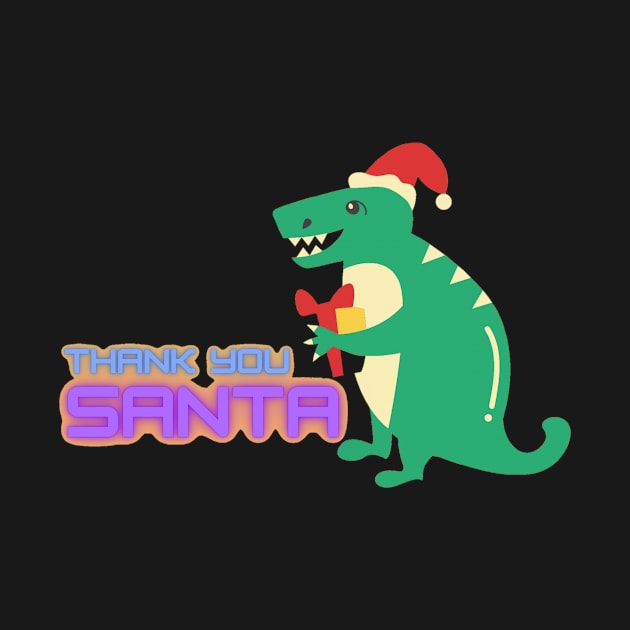 Thank You Santa Dinosaur by Christamas Clothing