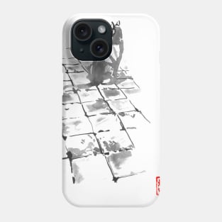 cat on terrace Phone Case