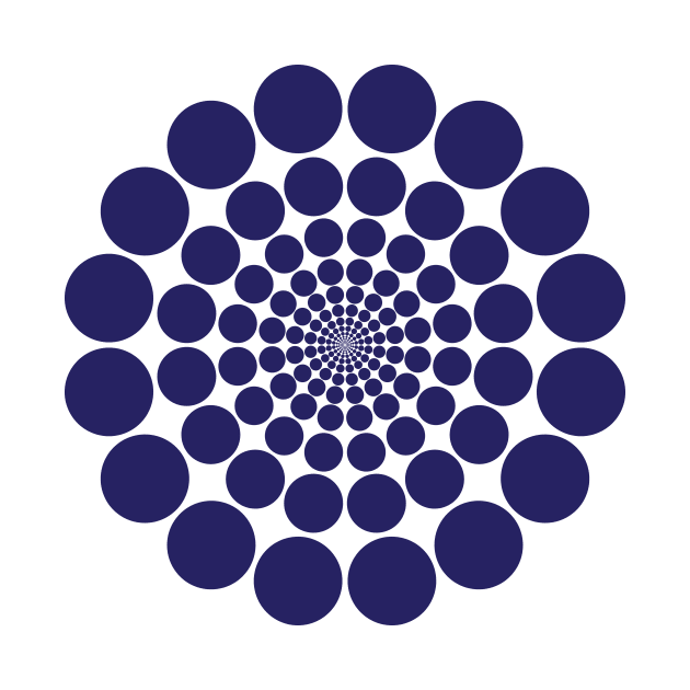 Infinite Dots illusion "Blue" by MHich