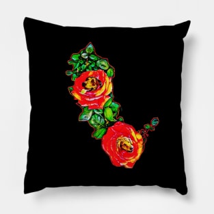 Dogs and Roses Pillow