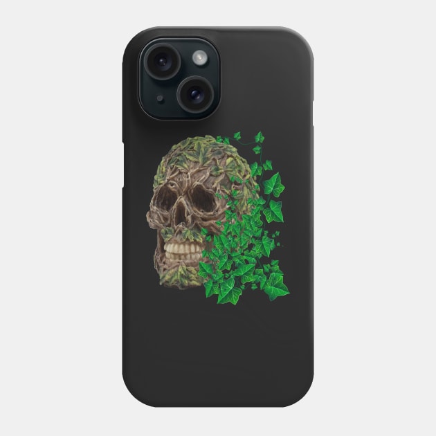 Unique Cool Tree Spirit Skull Phone Case by Atteestude