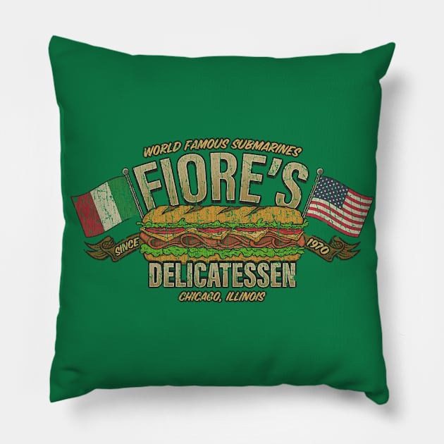 Fiore's Delicatessen Chicago 1970 Pillow by JCD666