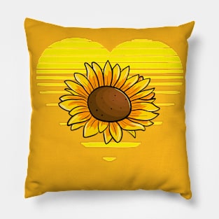 Sunflower lover, sunset heart. Farmers and nature lovers gift Pillow