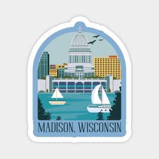 Skyline Madison Wisconsin Magnet