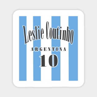 Leslie Coutinho Argentina football number 10 Magnet