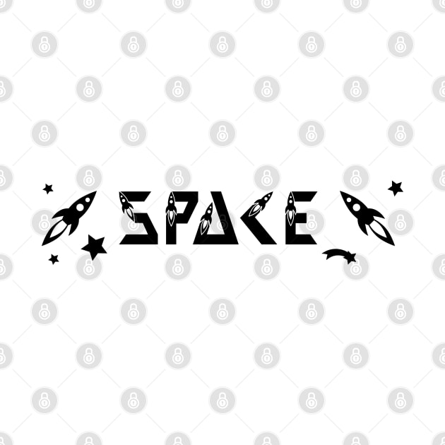 Space - lettering with rockets by Julia_Faranchuk