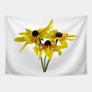 Black Eyed Susans With Curly Petals Tapestry