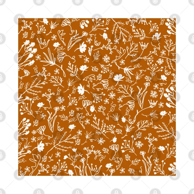 Botanical-Pattern, set, Orange, 1, botanic, nature, botanical, floral, flowers, floral-pattern, leaves, plants, minimalist, garden, jungle, leaf, exotic, tropical, flower, boho, cacti, succulent, digital, graphic-design, pattern, by PrintedDreams