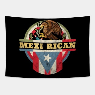 Mexi-Rican: Mexico Puerto Rico Flag Mexican Mexirican Retro Tapestry