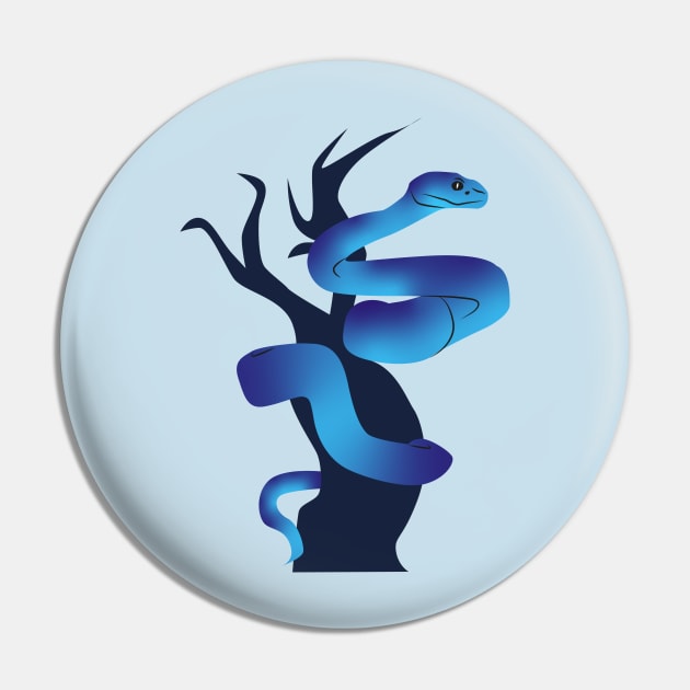 Blue Snake Pin by Arcanum Luxxe Store