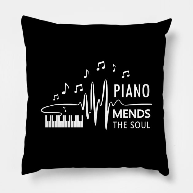 soul music and piano notes Pillow by amazinstore