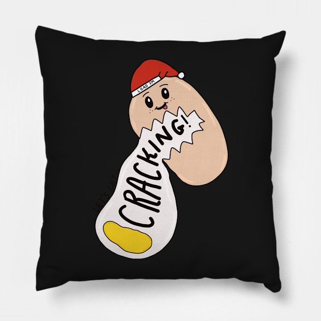 Christmas Let's Get Cracking! Pillow by LoadFM