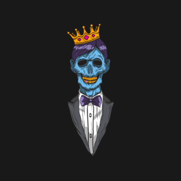 Prom King Zombie With Yellow Teeth Purple Hair Halloween