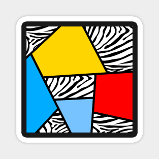 Abstract, Geometric Zebra Print Magnet