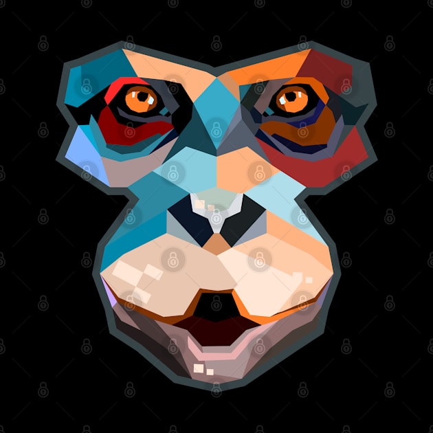 Chimpanzee geometrical face by Gilisuci