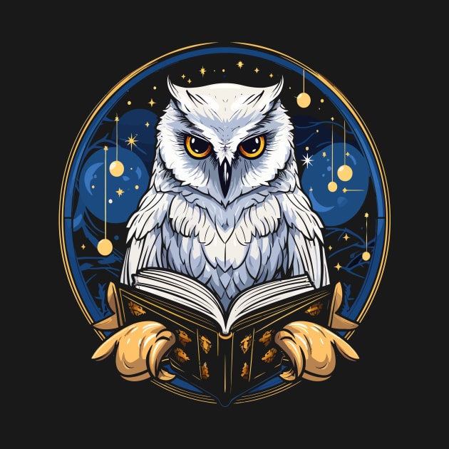 Snowy Owl Reads Book by JH Mart